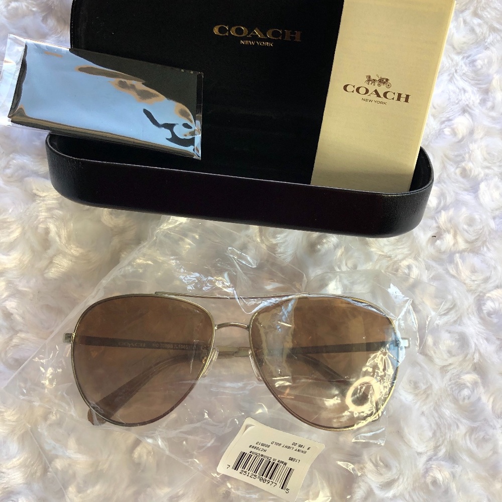 Coach Women's Aviator Sunglasses NWT